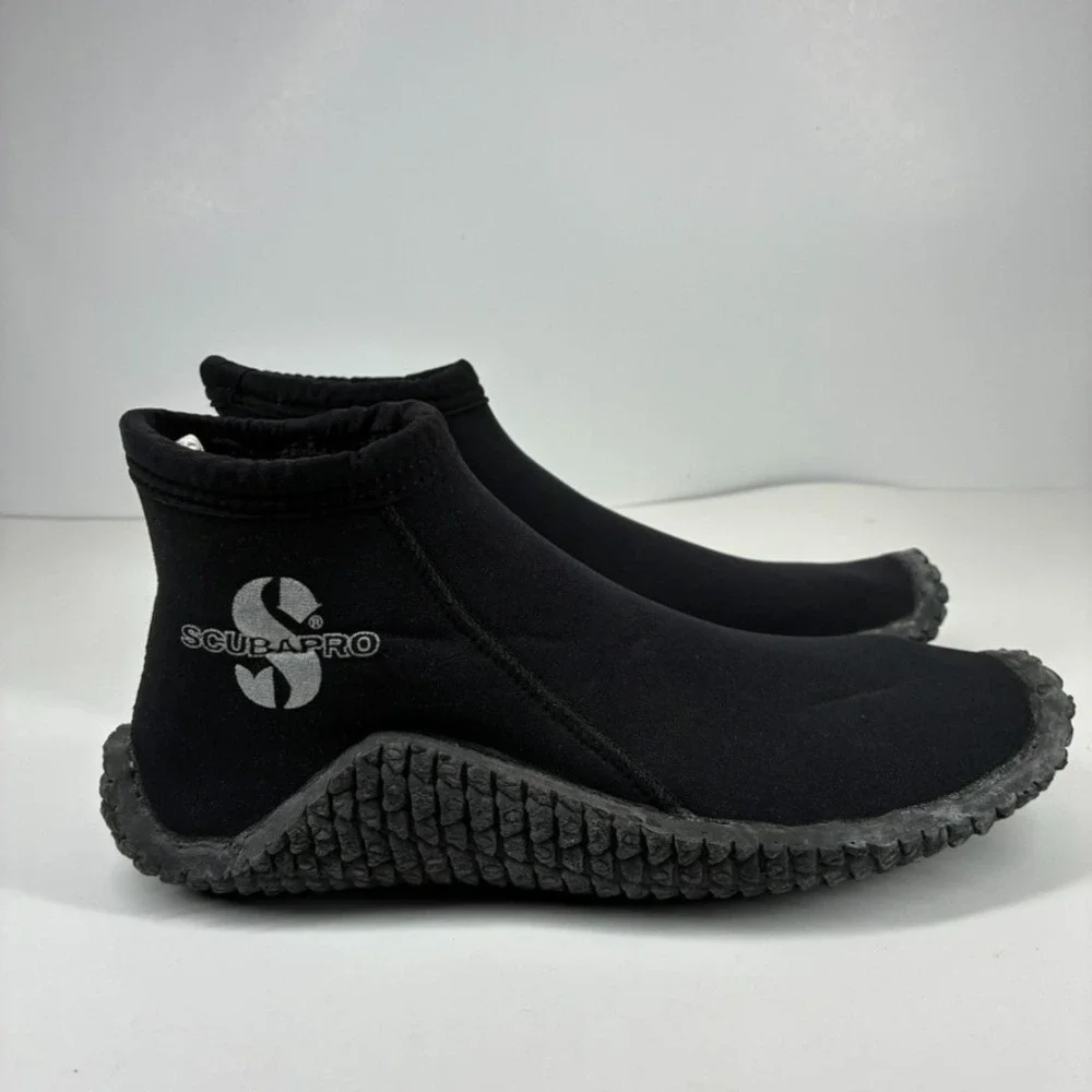 SCUBAPRO Delta Short 3 Men's US 8 Black Neoprene Slip-On Dive Boots Wetsuit Shoe